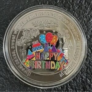 New Happy Birthday Golden Commemorative Coin - Perfect Small Gift 🎁